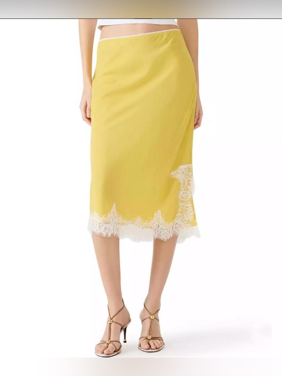 Steve Madden Dresses & Skirts - Steve Madden Cynthia Midi Skirt Large NWT Lime Green A-Line